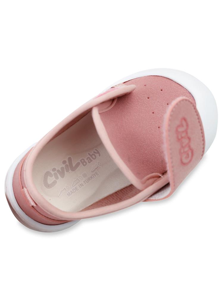 Civil Baby Keten Cırtlı 18-21 Numara Ayakkabı - Pudra