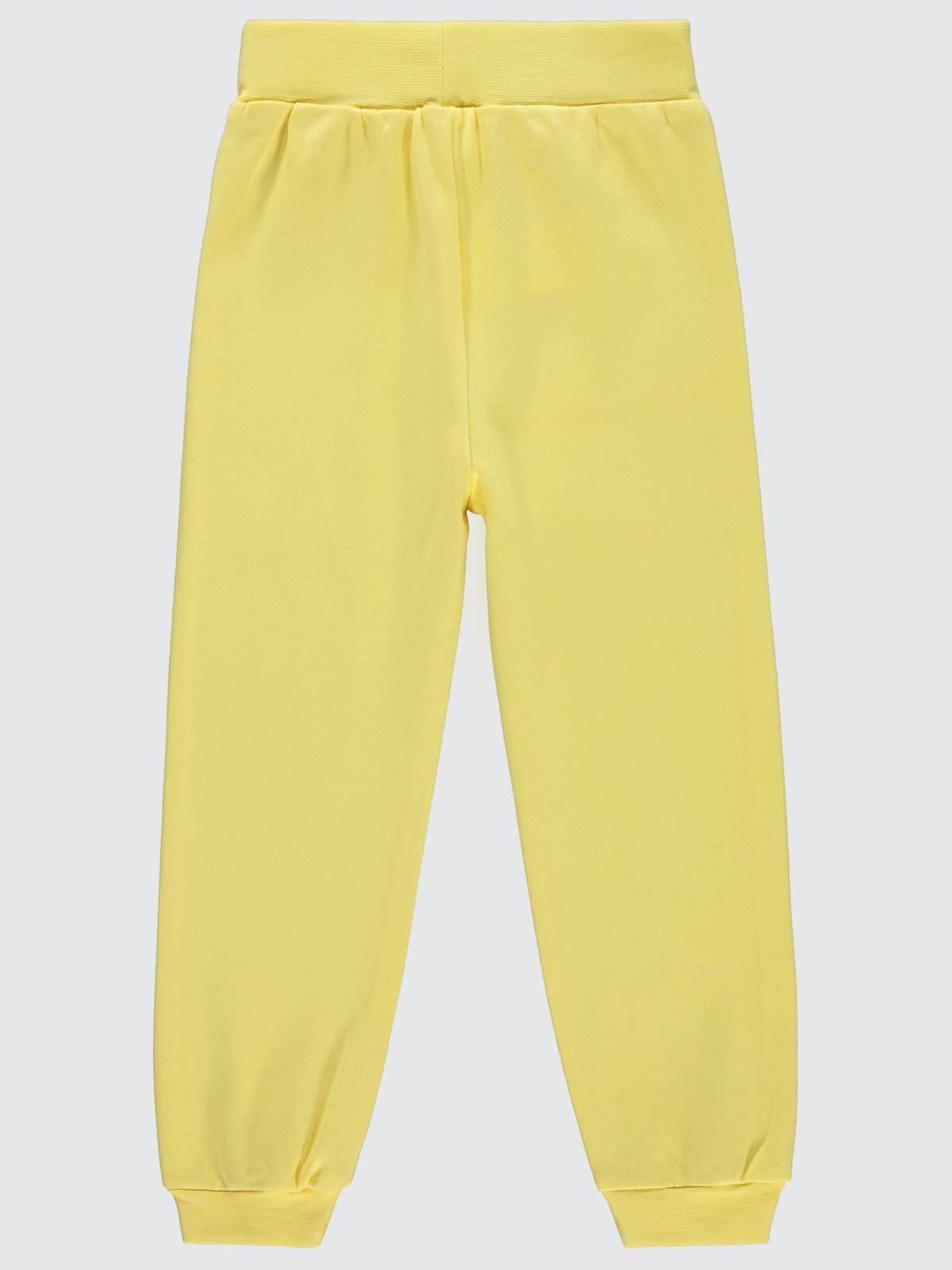 Civil Girls Papatya Baskılı 2-5 Yaş Eşofman Altı - Sarı