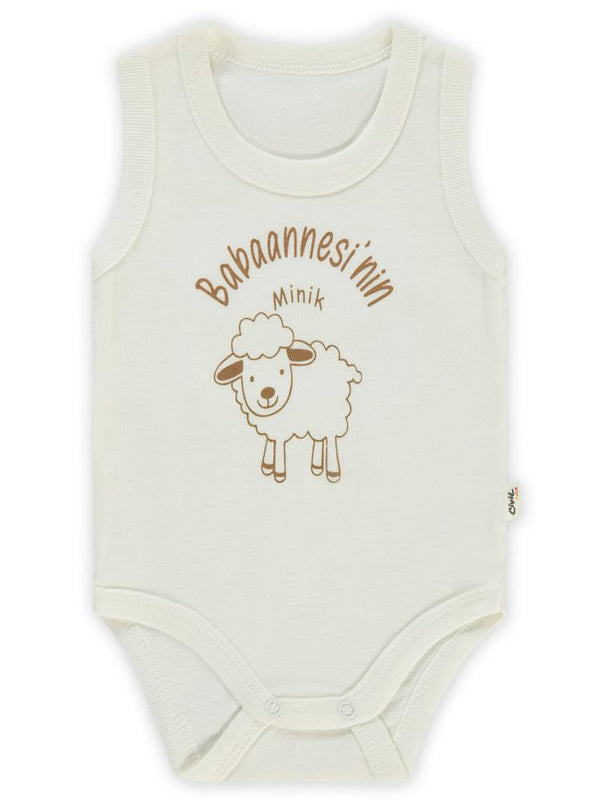 Civil Baby Babaannesi'Nin Minik Kuzusu Sfr.Kol1-36 Ay Çıtçıtlı Badi - Ekru