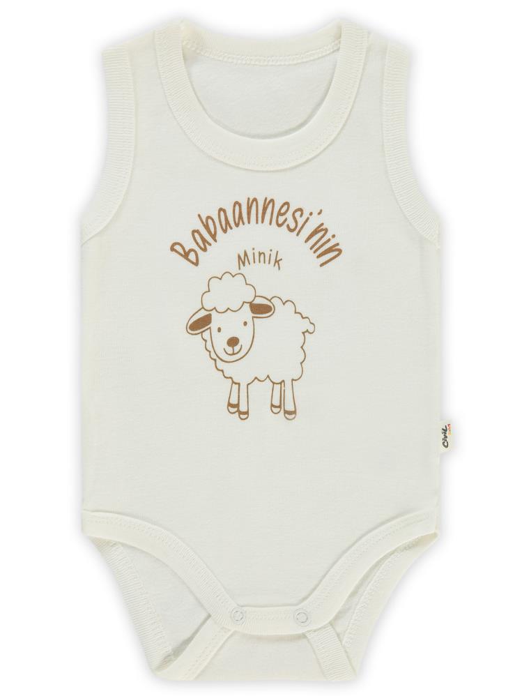 Civil Baby Babaannesi'Nin Minik Kuzusu Sfr.Kol1-36 Ay Çıtçıtlı Badi - Ekru