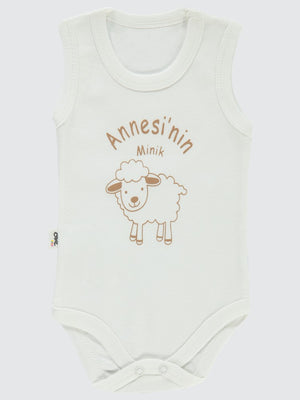 Civil Baby Annesi'Nin Minik Kuzusu Sfr.Kol1-36 Ay Çıtçıtlı Badi - Ekru