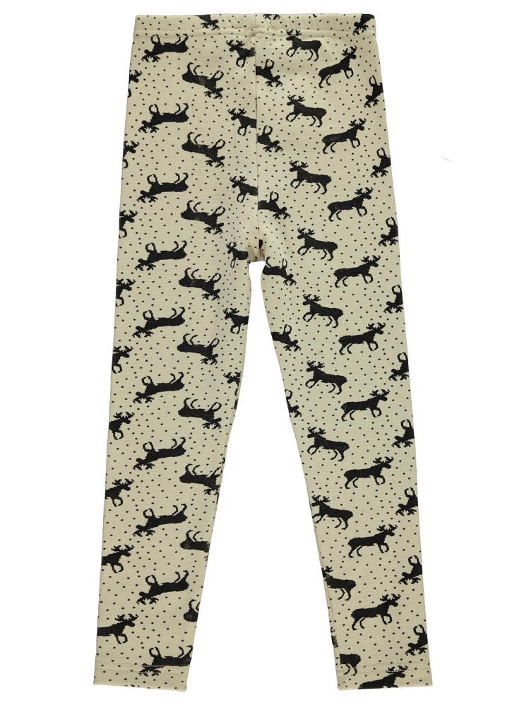 Civil Girls Geyik Desenli 6-9 Yaş Tayt - Bej