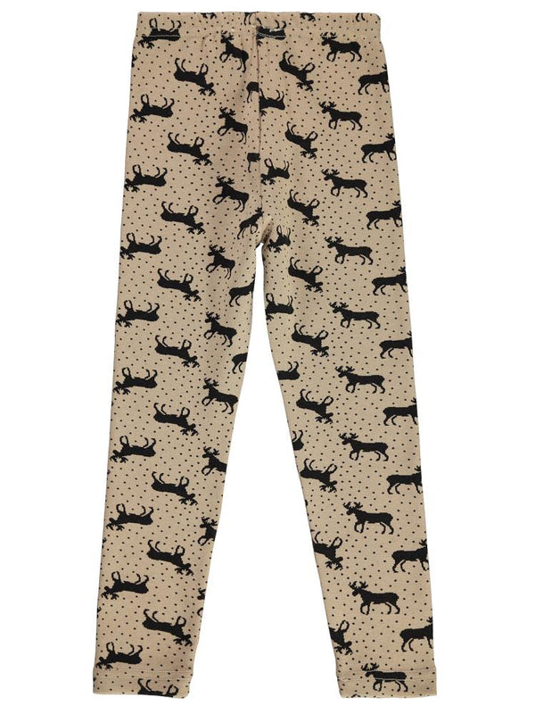 Civil Girls Geyik Desenli 6-9 Yaş Tayt - Bej