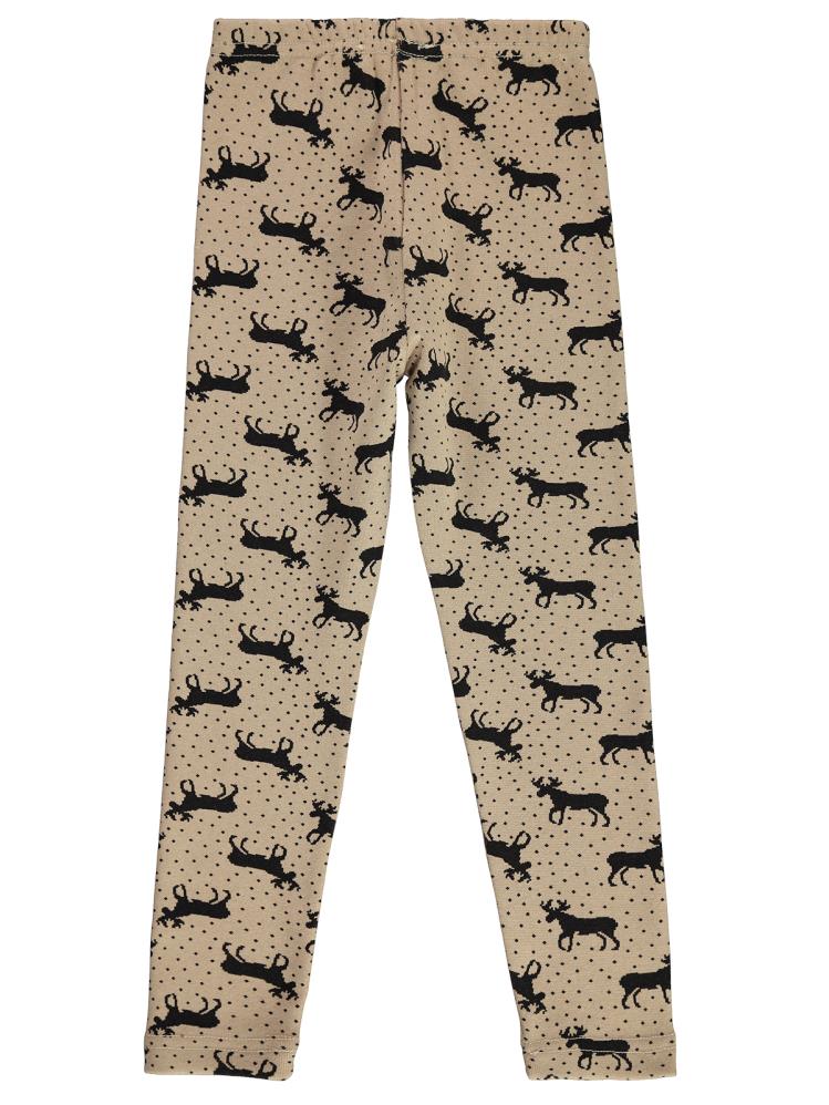 Civil Girls Geyik Desenli 6-9 Yaş Tayt - Bej