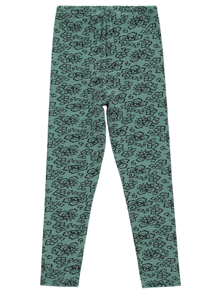 Civil Girls Çiçek Desenli 10-13 Yaş Tayt - Yeşil