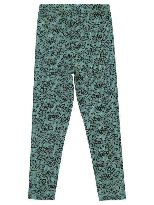 Civil Girls Çiçek Desenli 6-9 Yaş Tayt - Yeşil