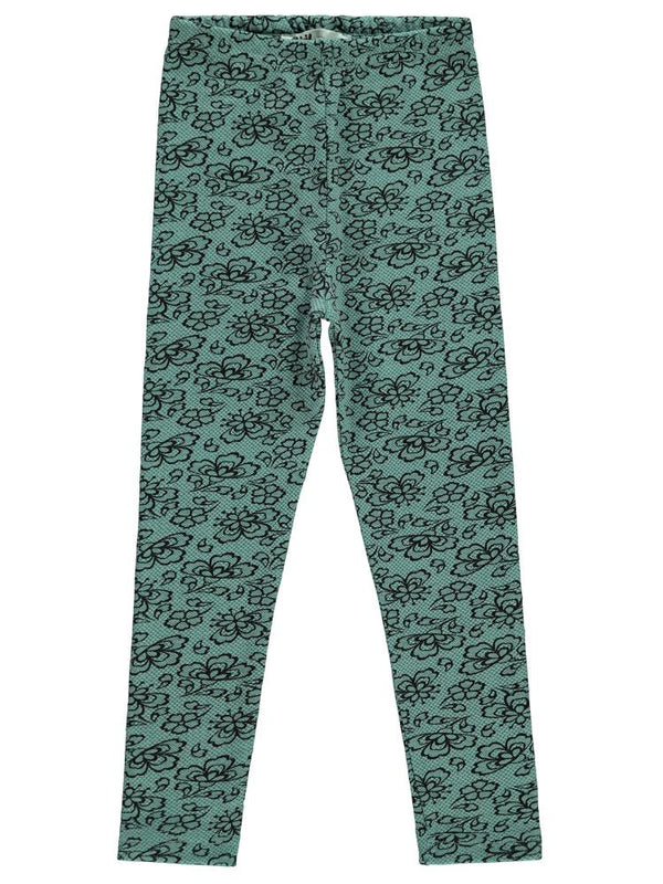 Civil Girls Çiçek Desenli 6-9 Yaş Tayt - Yeşil