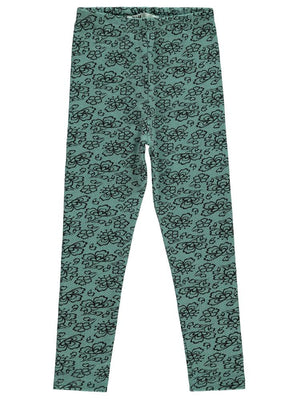 Civil Girls Çiçek Desenli 10-13 Yaş Tayt - Yeşil