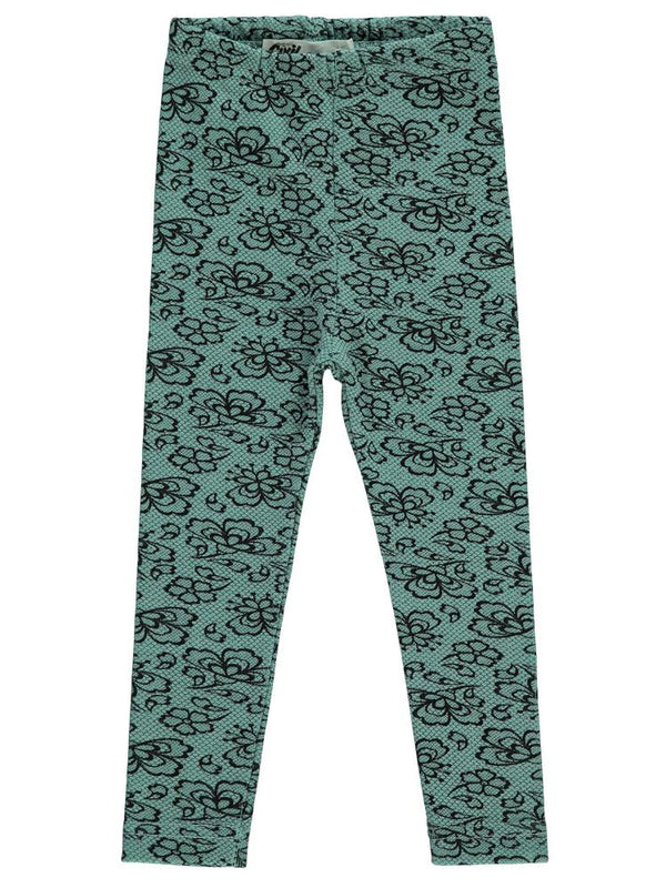 Civil Girls Çiçek Desenli 2-5 Yaş Tayt - Yeşil