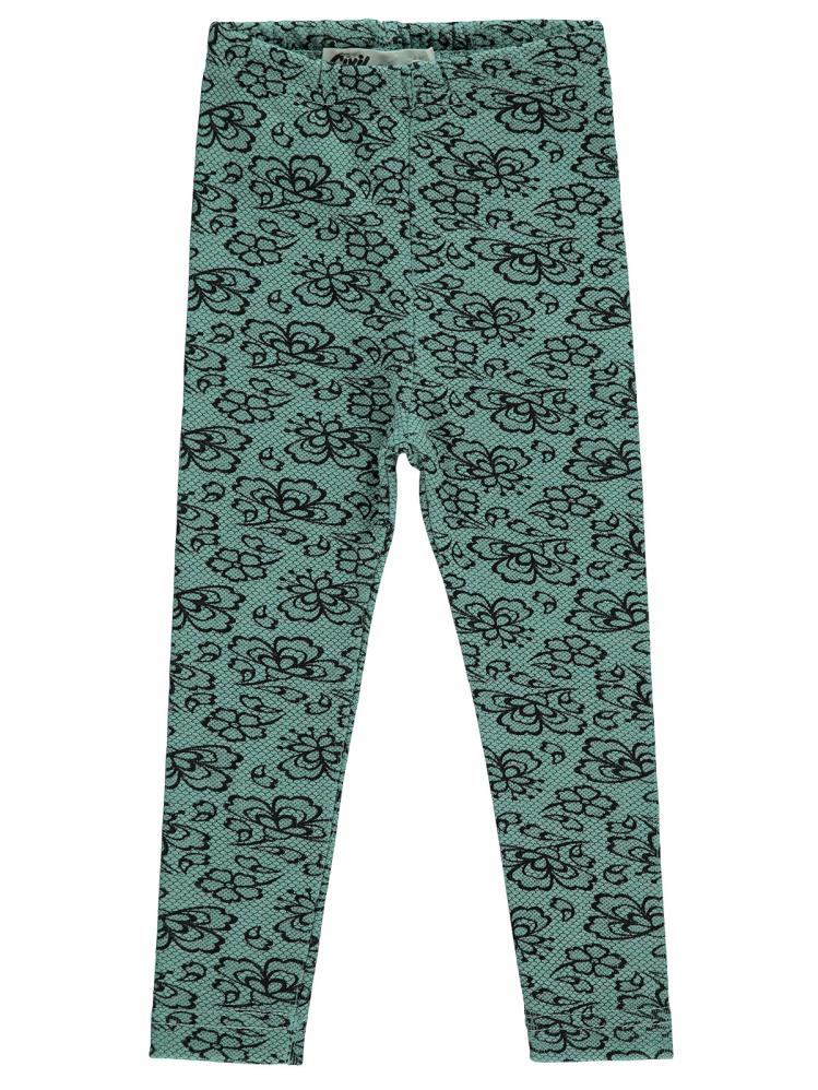 Civil Girls Çiçek Desenli 2-5 Yaş Tayt - Yeşil