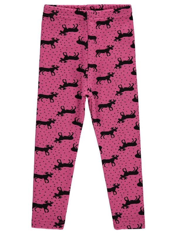 Civil Girls Geyik Desenli 2-5 Yaş Tayt - Pembe