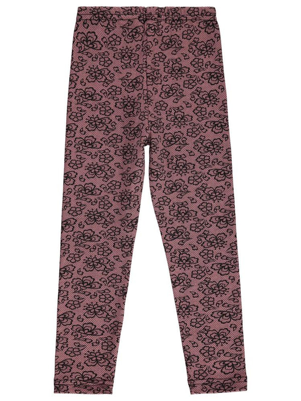 Civil Girls Çiçek Desenli 6-9 Yaş Tayt - Pembe