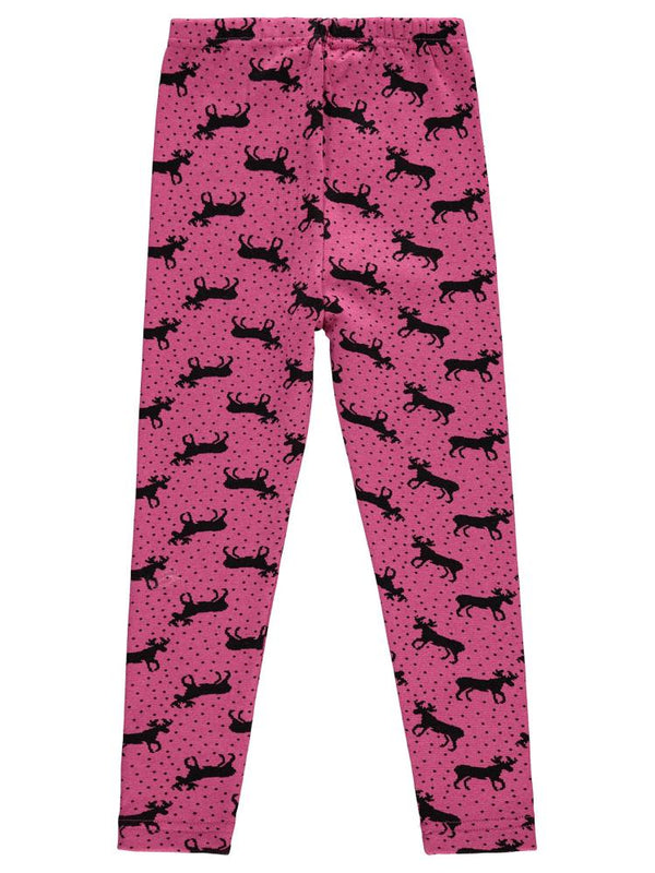 Civil Girls Geyik Desenli 10-13 Yaş Tayt - Pembe