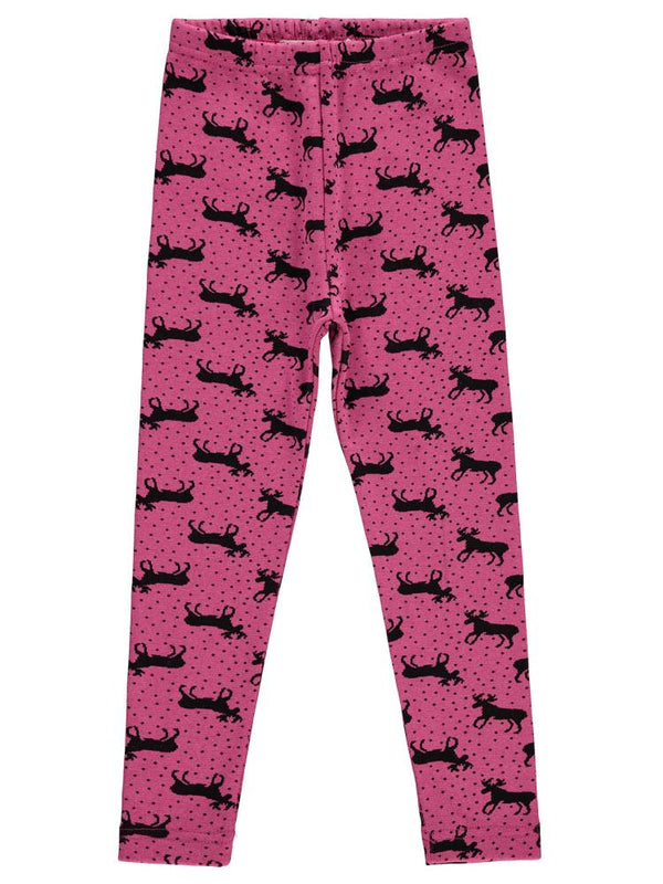 Civil Girls Geyik Desenli 10-13 Yaş Tayt - Pembe