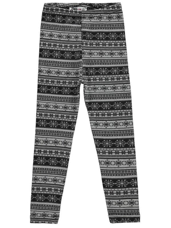 Civil Girls Kartanesi Desenli 6-9 Yaş Tayt - Gri