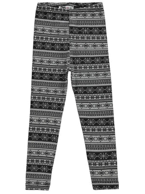 Civil Girls Kartanesi Desenli 6-9 Yaş Tayt - Gri