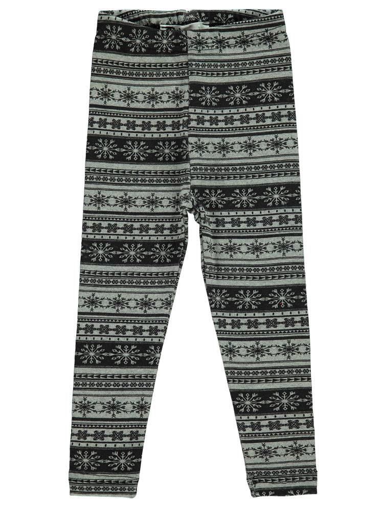 Civil Girls Kartanesi Desenli 2-5 Yaş Tayt - Gri