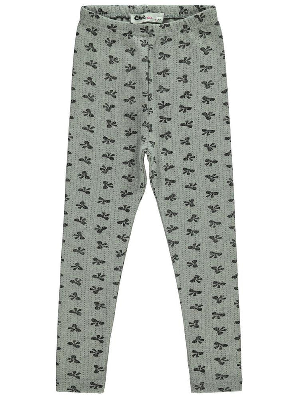 Civil Girls Fiyonk Desenli 10-13 Yaş Tayt - Gri