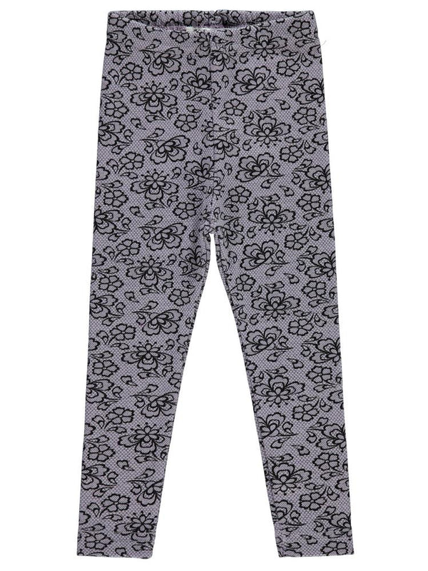 Civil Girls Çiçek Desenli 2-5 Yaş Tayt - Lila