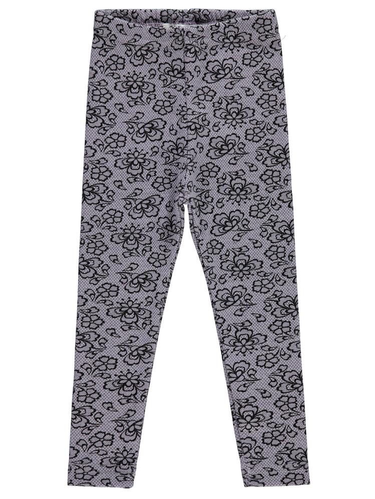 Civil Girls Çiçek Desenli 2-5 Yaş Tayt - Lila