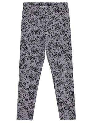 Civil Girls Çiçek Desenli 2-5 Yaş Tayt - Lila