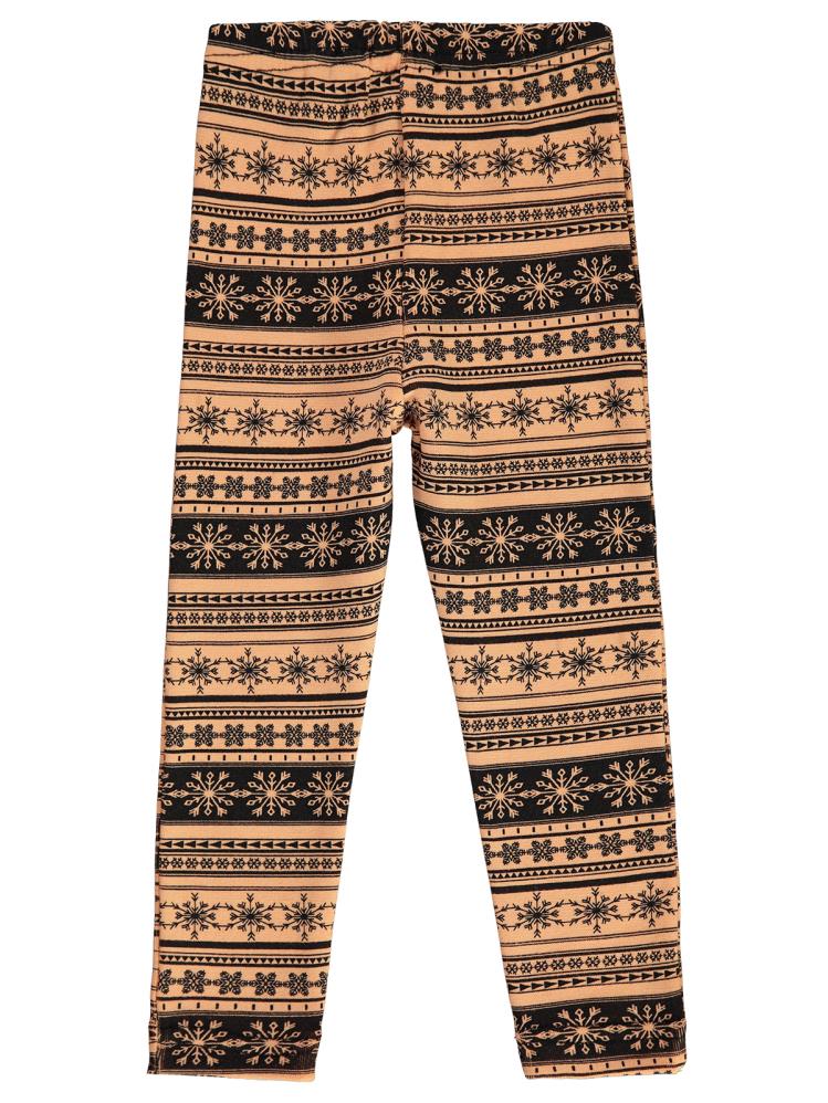 Civil Girls Kartanesi Desenli 2-5 Yaş Tayt - Pudra