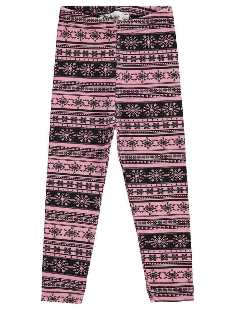 Civil Girls Kartanesi Desenli 2-5 Yaş Tayt - Pudra