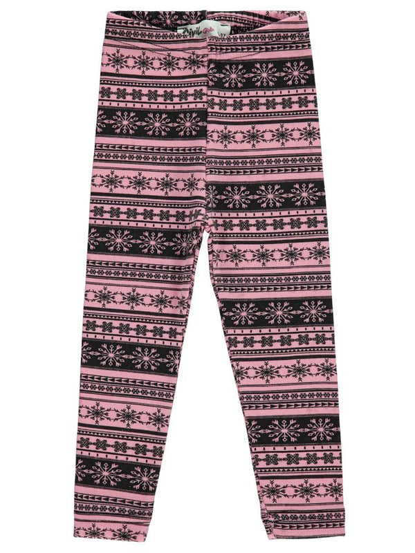 Civil Girls Kartanesi Desenli 2-5 Yaş Tayt - Pudra