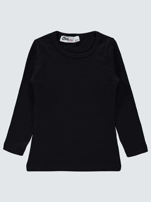 Civil Girls Termal 2-5 Yaş Sweatshirt - Siyah