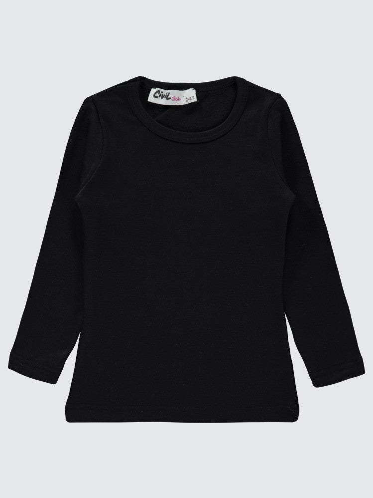 Civil Girls Termal 2-5 Yaş Sweatshirt - Siyah