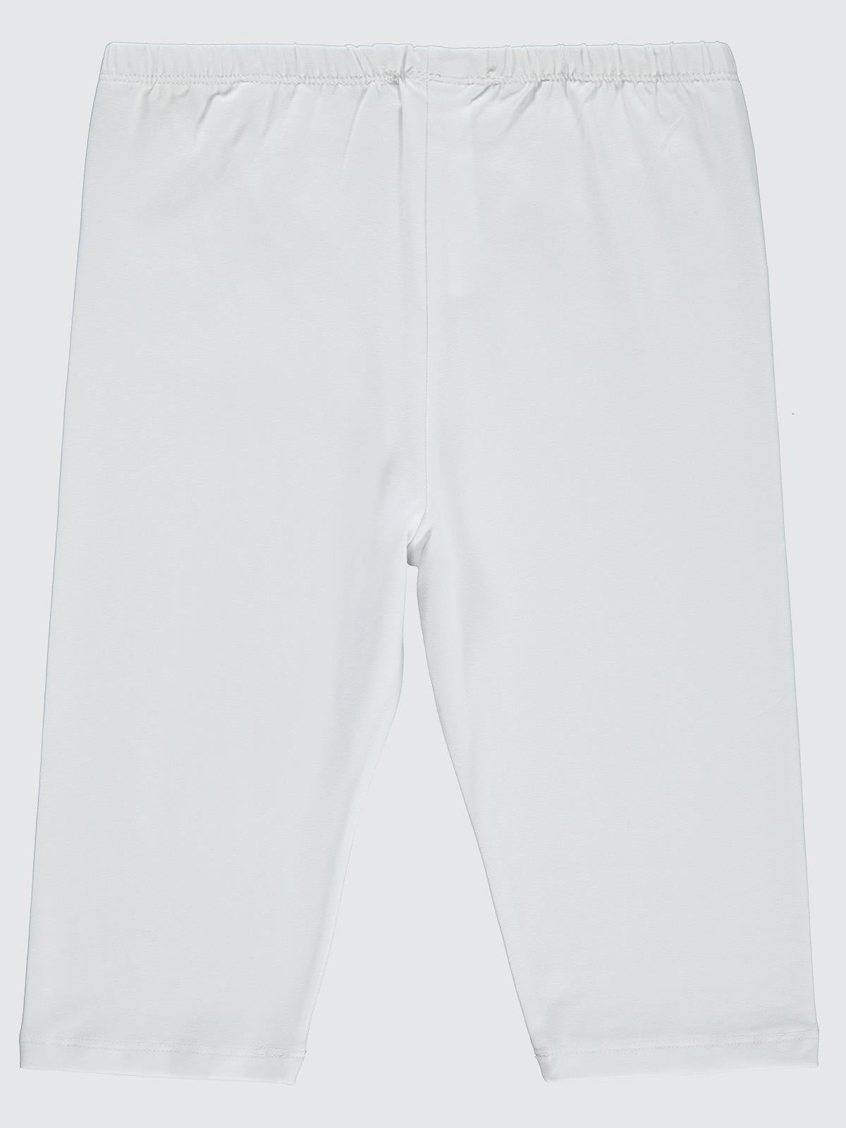 Civil Girls Kısa 10-13 Yaş Tayt - Beyaz