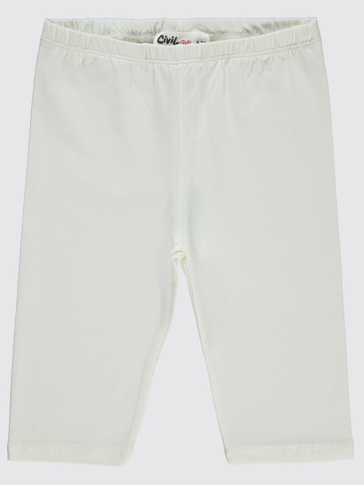 Civil Girls Kısa 6-9 Yaş Tayt - Ekru