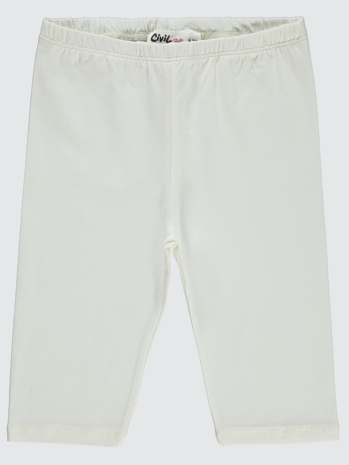 Civil Girls Kısa 6-9 Yaş Tayt - Ekru