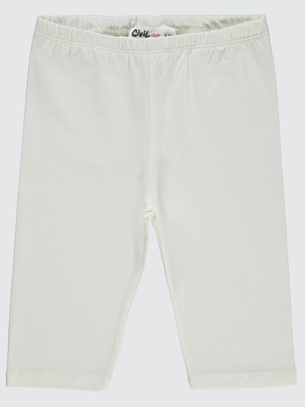 Civil Girls Kısa 6-9 Yaş Tayt - Ekru