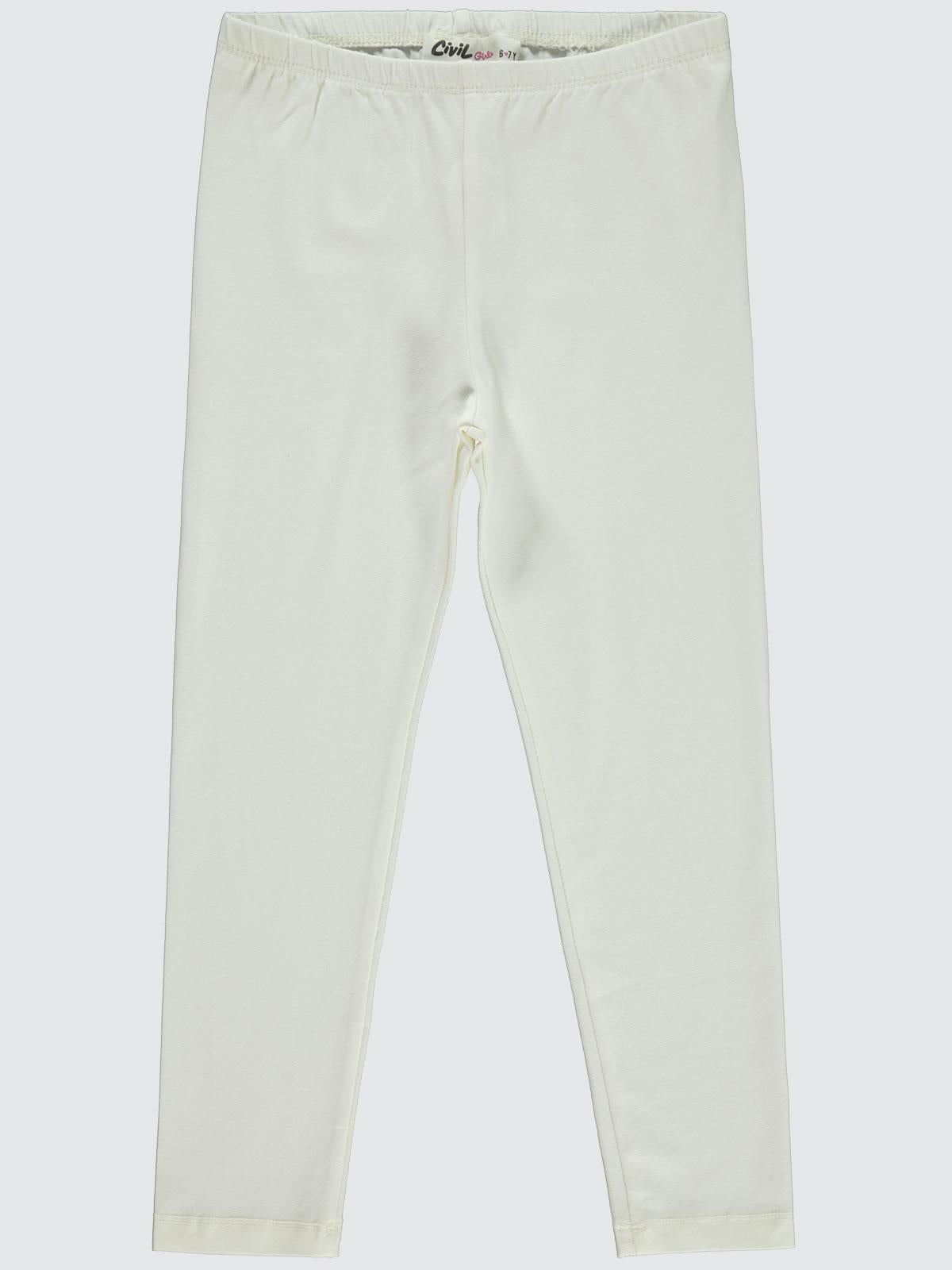 Civil Girls Basic 6-9 Yaş Tayt - Ekru