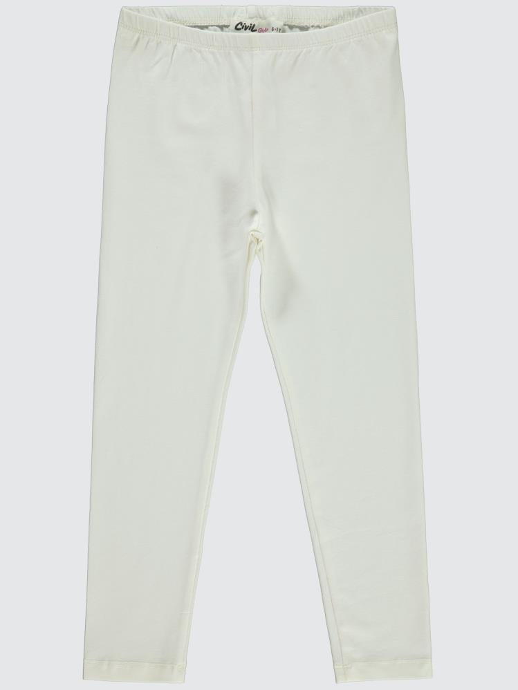 Civil Girls Basic 6-9 Yaş Tayt - Ekru