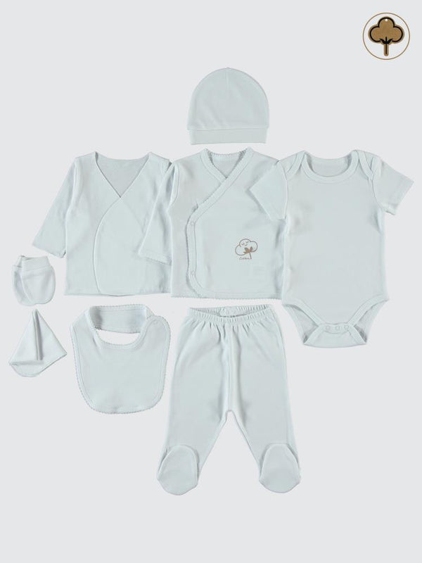 Civil Baby Bebek Organik 8'li Zıbın Takımı 0-1 Ay - Beyaz