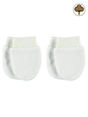 Civil Baby Bebek Organik 2'li Eldiven 0+ Ay  - Ekru