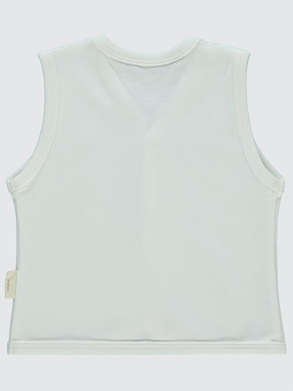 Civil Baby Organik Pamuklu 0-12 Ay Bebe Yelek - Ekru