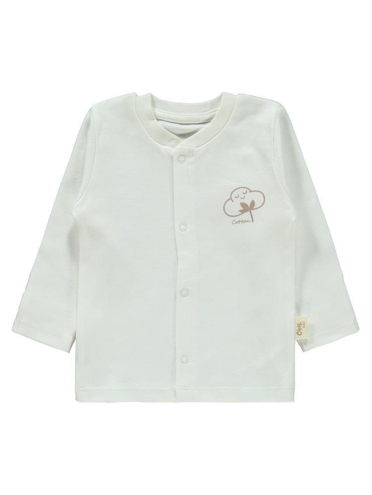 Civil Baby Organik Pamuklu 0-6 Ay Bebe Pijama Takımı - Ekru