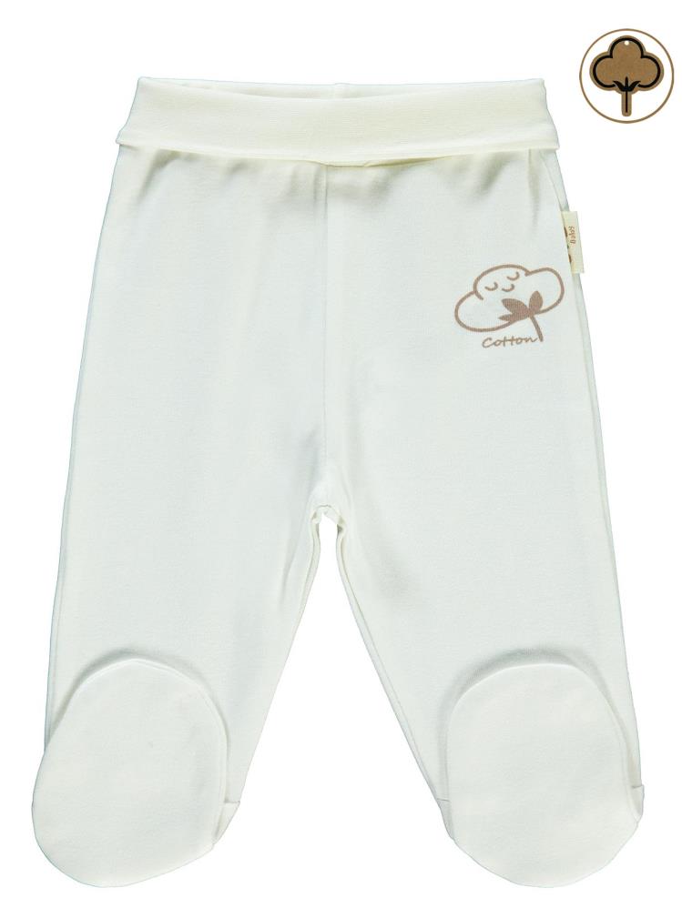 Civil Baby Organik Pamuklu 0-6 Ay Patikli Tek Alt Bebe - Ekru