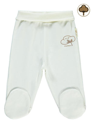 Civil Baby Organik Pamuklu 0-6 Ay Patikli Tek Alt Bebe - Ekru