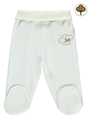 Civil Baby Organik Pamuklu 0-6 Ay Patikli Tek Alt Bebe - Ekru