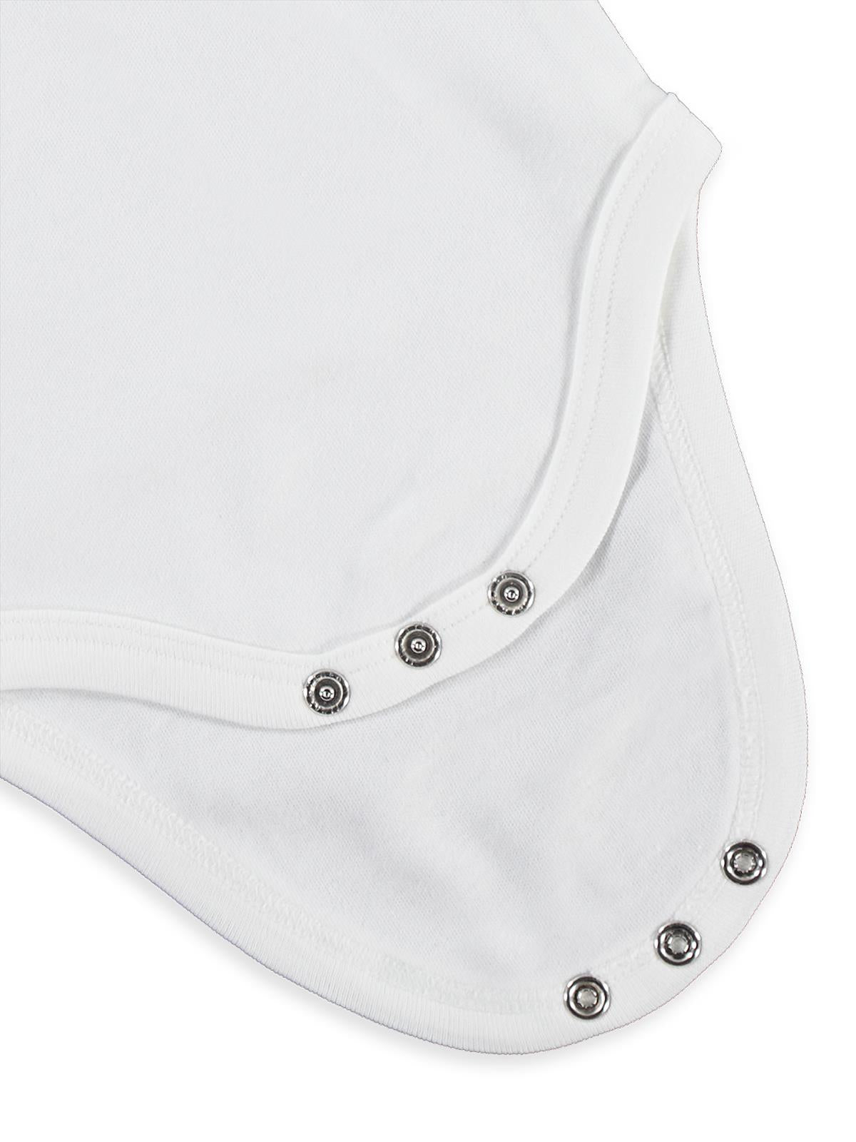Civil Baby Organik Pamuklu U Kol 0-18 Ay Çıtçıtlı Badi - Ekru