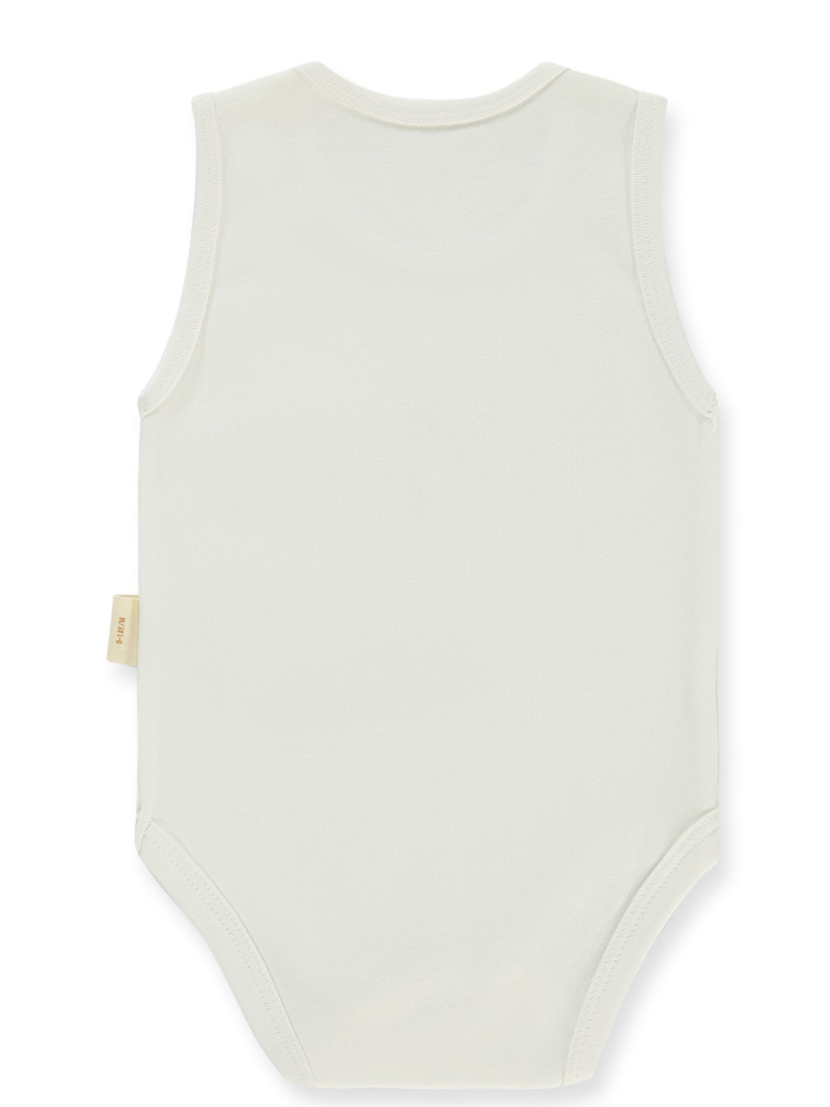 Civil Baby Organik Pamuklu 0-18 Ay Çıtçıtlı Badi - Ekru