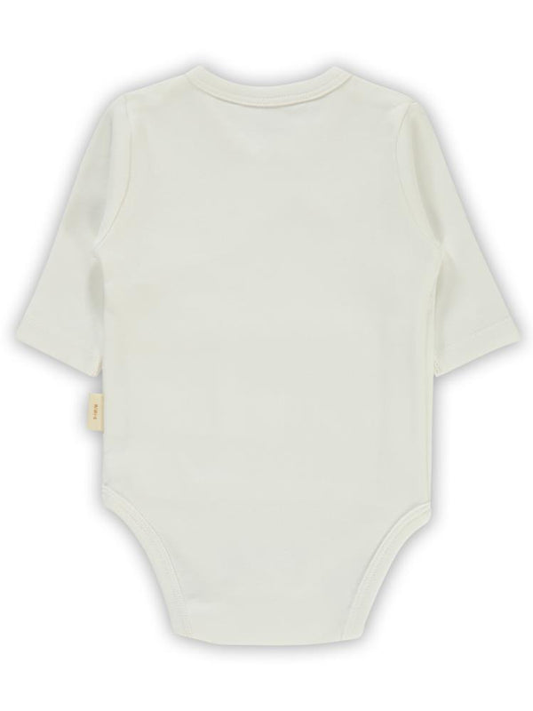 Civil Baby Organik Pamuklu Kruvaze 0-6 Ay Çıtçıtlı Badi - Ekru