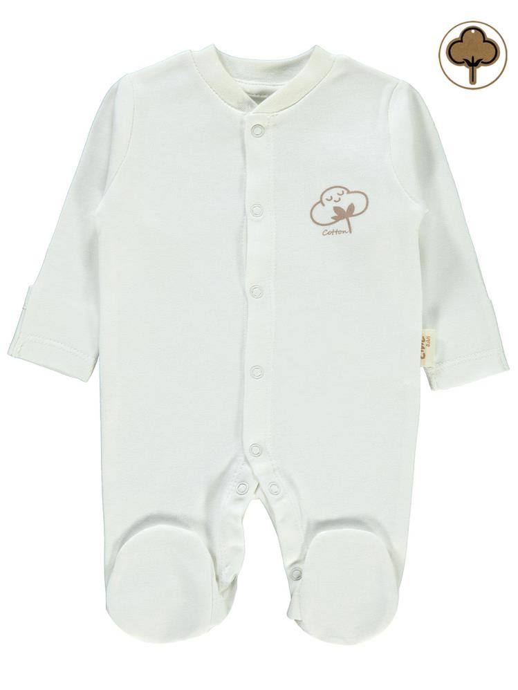 Civil Baby Organik Pamuklu Prematüre Tulum - Ekru
