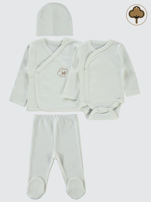 Civil Baby Organik Pamuklu Prematüre Set - Ekru