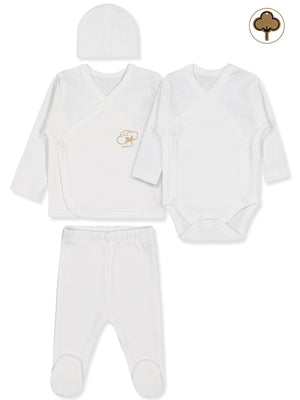 Civil Baby Organik Pamuklu Prematüre Set - Ekru