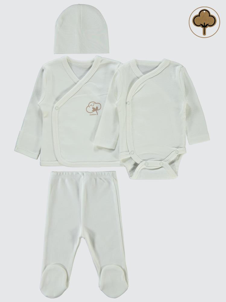 Civil Baby Organik Pamuklu Prematüre Set - Ekru